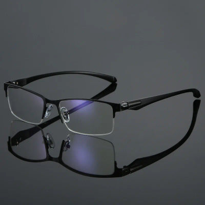 Nuevas gafas unisex de negocios para miopía para hombres, gafas con montura metálica, gafas antiluz azul para miopía, gafas-1,0-2,5-3.0