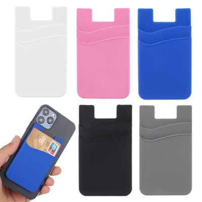 Tarjetero de silicona para teléfono móvil, funda tipo billetera, bolsillo para casi todos los teléfonos móviles