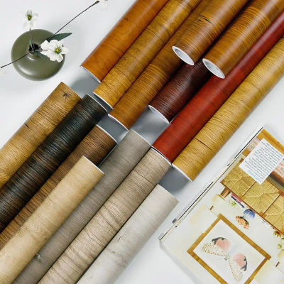 Película decorativa impermeable de PVC, papel tapiz blanco de madera, pegatinas autoadhesivas, renovación de muebles para gabinetes de cocina, dormitorio y armario