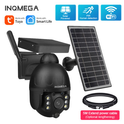INQMEGA-cámara Solar Tuya para exteriores, Monitor inteligente de videovigilancia CCTV, 4G, SIM/WIFI, seguridad inalámbrica, desmontable