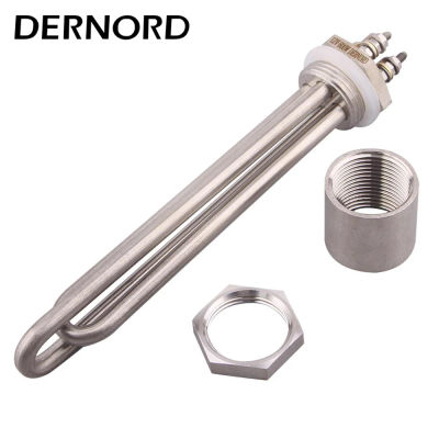 Calentador DERNORD 12V DN25 Tubular eléctrico 600w 400w 300w 200w 100w elemento calefactor de agua de inmersión Solar resistencia Camper