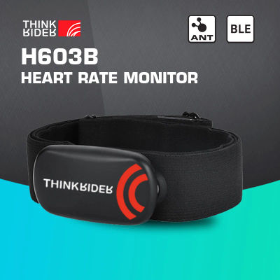 ThinkRider Monitor de ritmo cardíaco correa para el pecho ANT + cinturón Compatible con Sensor de Fitness Wahoo Polar Garmin Connected Cycl