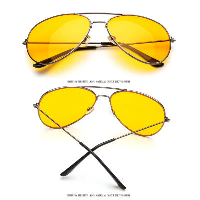 Marca RMM, gafas de sol piloto de alta calidad, gafas de sol HD unisex con espejo, gafas de visión nocturna amarillas para hombres y mujeres