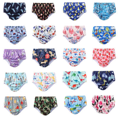 Babyland-PAÑALES reutilizables para bebés, ropa de baño de dibujos animados para niños y niñas, pantalones de natación de verano, 9 unids/lote