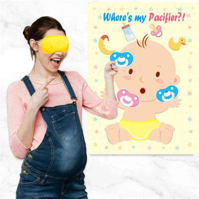 Fiesta de Baby Shower, juego de pegatinas para bebé, fiesta de revelación de género, accesorios de juego de ambiente, fiesta de revelación de género de bebé