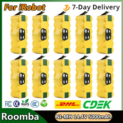 Batería para iRobot Roomba 5000mAh 14,4 V batería para iRobot Roomba 500 600 700 800 900 series 14,4 V 620 650 770 780 580 batería