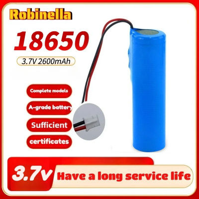 Batería de litio recargable de 3,7 V, 18650, 2600mah para luz LED, Altavoz Bluetooth, afeitadoras, cortapelos, baterías, enchufe de PH2.0-2P