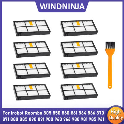 Kit de Repuesto de Filtro HEPA con Cepillo para iRobot Roomba Serie 800 900 860 865 866 870 880 890 896 960 980 990, Repuestos para Aspiradora