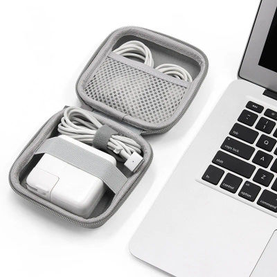 Bolsa de almacenamiento de auriculares portátil, organizador de cables de datos, estuche multifuncional para dispositivos digitales, funda protectora de disco U para cargador
