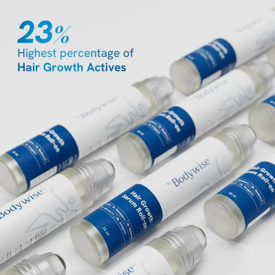 Suero Roll-On Bodywise para el Cabello, para la Caída del Cabello y el Crecimiento del Cabello, Esencia de Extracto de Plantas, Mejora el Brillo del Cabello, Fortalece la Raíz del Cabello