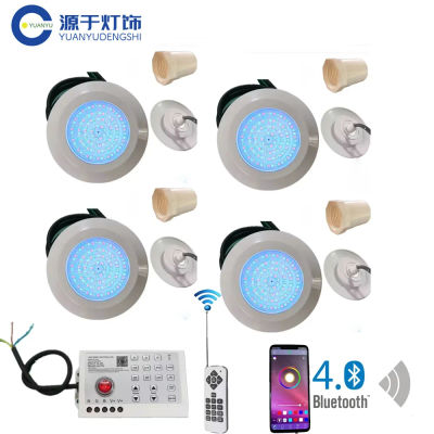 Luz LED de Piscina RGB de 12W DC12V, Control por aplicación Bluetooth, luz subacuática para exteriores/interiores, lámpara de paisaje, foco de Luz de Piscina