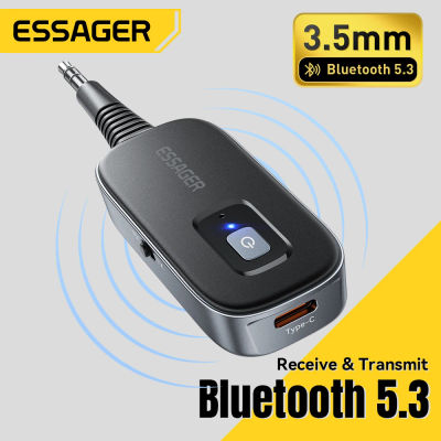 Essager-receptor de Audio Bluetooth 2 en 1, transmisor inalámbrico Bluetooth 5,1, adaptador de Audio auxiliar de 3,5mm, estéreo para auriculares, TV y coche