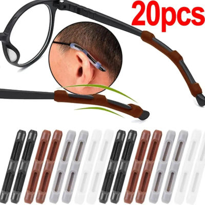 Funda de silicona antideslizante para gafas, marco de ojo, arrastre de pierna, soporte de gancho fijo para la oreja, artefacto anticaída, accesorios para gafas, 10/20 piezas