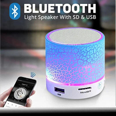 Mini Altavoz Bluetooth altavoz inalámbrico grieta LED tarjeta SD USB Subwoofer portátil MP3 música columna de sonido para PC teléfono móvil