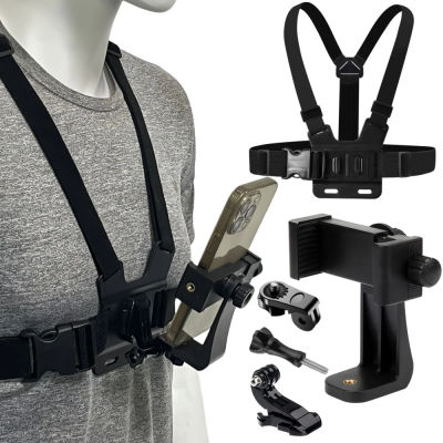 Correa de pecho para teléfono, cinturón de montaje para Iphone 14, soporte para teléfono inteligente GoPro Hero 13, 12, 11, 10, 9, cámara de acción DJI, disparo en vivo