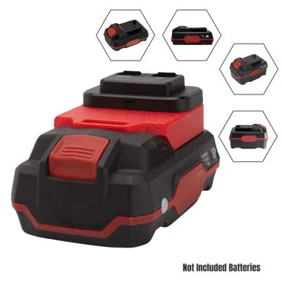 Adaptador de fuente de alimentación para batería de iones de litio Lidl Parkside X20V Team con adaptador de cargador rápido USB PD/QC3.0 (sin batería)