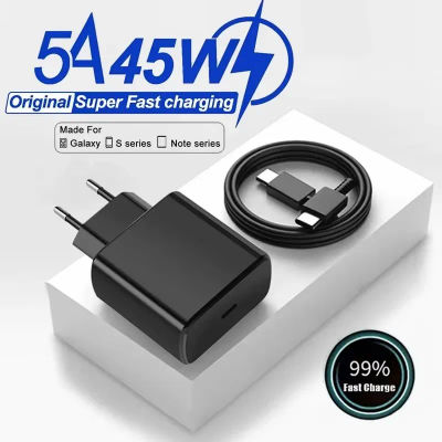 Cargador superrápido PD de 45W, Cable de carga rápida de 2m para Samsung S21, S22, S23, S24 Plus, Note20 Ultra, A34, A53, A54, A55, A71, A73, USB-C