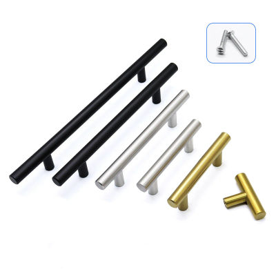 Manija de armario de oro negro, perilla de puerta de armario de cocina de acero inoxidable cepillado, tirador de cajón de muebles, manija de barra