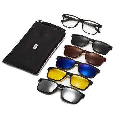 2202A 2 en 1 Clip magnético óptico de visión nocturna polarizada en monturas de gafas de sol Clip en montura de gafas de sol gafas graduadas