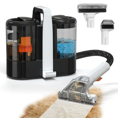 DWiusty Limpiador de alfombras de mano 600W 15Kpa Potente succión, máquina de limpieza de manchas con cable para telas húmedas, alfombras y manchas de sofás