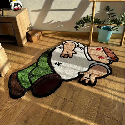 VIKAMA Alfombra divertida con dibujos animados para dormitorio, alfombra suave y antideslizante para cabecera de cama para niños, cojín para sofá de sala de estar, decoración del hogar
