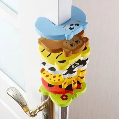 Tope de puerta de seguridad para bebé, protección de muebles para recién nacidos, antipellizco, cuidado de animales, cerradura para niños, Protector de dedo, 2/5 Uds.