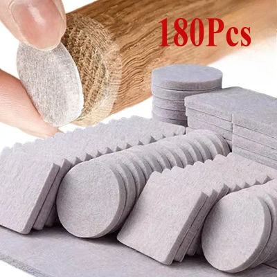 Almohadillas para patas de silla de fieltro, Protector de suelo cuadrado redondo, autoadhesivo, alfombrilla para patas de mesa y muebles, alfombrilla antideslizante para muebles, 18/180 Uds.