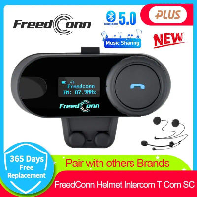 Freedconn-intercomunicador con Bluetooth para casco de motocicleta, auriculares inalámbricos con comunicación, interfono BT 5,0, compartir música, 10 conductores