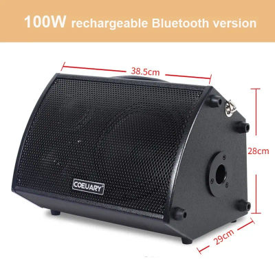 Potente guitarra eléctrica de 100W, Altavoz Bluetooth, caja de madera, sistema de sonido de instrumentos, reproductor de música, Audio estéreo HIFI