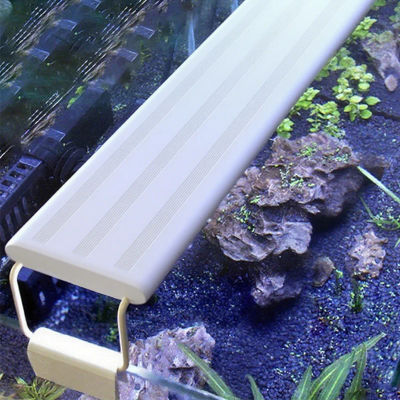 Luz LED para acuario, pecera súper delgada, iluminación de cultivo de plantas acuáticas, lámpara de Clip brillante impermeable, LED azul de 18-72cm para plantas de 220v