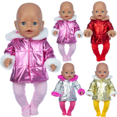 Nueva chaqueta de plumón + Leggings, ropa para muñecas apta para bebés recién nacidos de 18 pulgadas/43cm, accesorios para muñecas Reborn