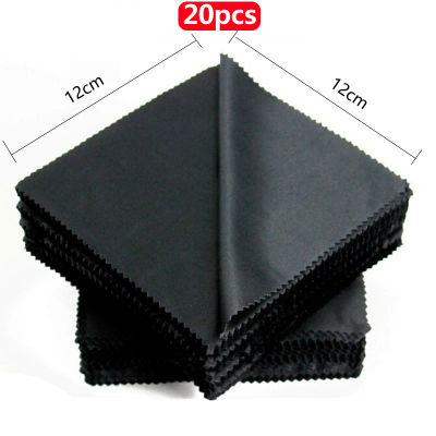 1/20/100/300 unids/lote paño de limpieza de gafas de sol de microfibra negra 13*13cm accesorios de paño de limpieza para gafas