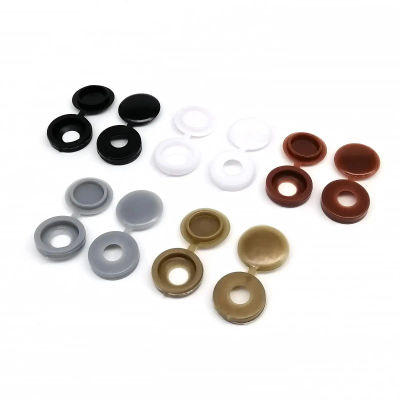 100 unids/bolsa tornillo autorroscante de plástico tuerca de clavo tapa decorativa cubierta protectora ocultar plegable con bisagras para muebles de coche