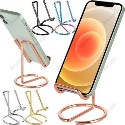 Soporte para teléfono móvil para escritorio, tarjetero, bonito soporte para teléfono móvil de Metal, base para teléfono móvil de alambre metálico para tableta y teléfono