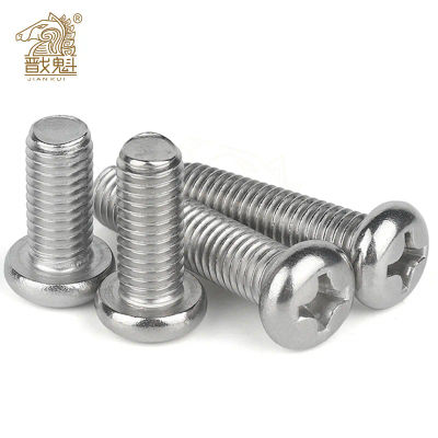 Philips-tornillos de cabeza sartén empotrada en cruz, tornillo de máquina de acero inoxidable 304, M3, M4, M5, M6, para madera, GB818-85, 20/50 unidades