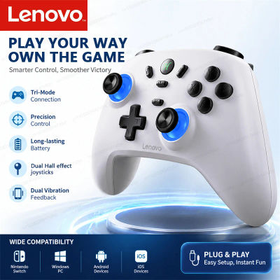Controlador de Juegos Lenovo S07 Inalámbrico Bluetooth 2.4G con Receptor para PC Windows, Android TV para Black Myth: Wukong GamePad 600mAh