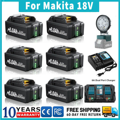 Para Makita BL1830 batería 18V 8000mAh batería para BL1830 BL1815 BL1860 BL1850 BL1840B herramienta batería recargable con ﻿ Cargador 6A
