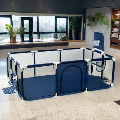 IMBABY Parque infantil para bebés, parque infantil interior para bebés, piscina de pelotas para bebés, actividades de baloncesto para gimnasio de bebé, valla de juego infantil de seguridad