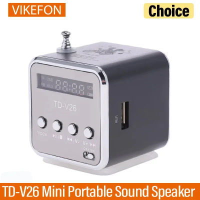 VIKEFON TD-V26 Mini altavoz de sonido portátil tarjeta TF Radio FM AUX reproductor de música estéreo Bluetooth altavoz al aire libre de aspecto alto fiesta
