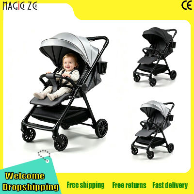 Cochecito ligero para bebé 2 en 1, puede sentarse y acostarse, cochecito para bebé, suministros para bebés y niños pequeños, cochecito plegable con ruedas universales, cochecito portátil para bebé,
