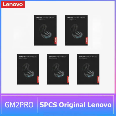 5PCS Auriculares Inalámbricos Originales Lenovo GM2 Pro TWS Bluetooth 5.4 con Control Táctil, Auriculares HD Deportivos con Micrófono