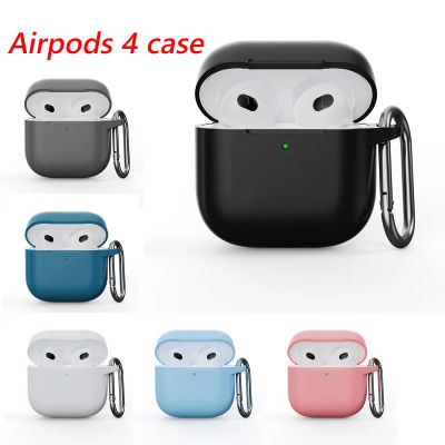 Ew para Airpods 4 (2024) Color sólido antiguo Diseño de silicona líquida suave protección anticaída Carcasa suave para Airpods 4 Funda