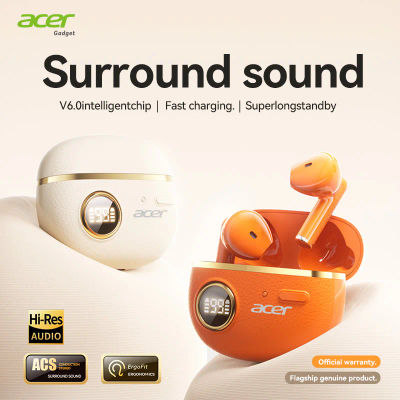 Auriculares inalámbricos Bluetooth originales de Acer, tipo semi-in-ear, último chip 6.0 con transmisión estable, altavoz de bobina para transmisión de sonido direccional, audio de alta resolución
