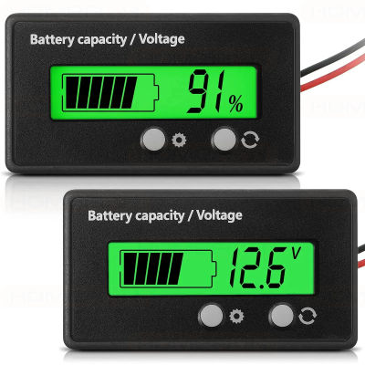 Medidor de voltaje de capacidad de batería DC 12V 24V 36V 48V 72V con alarma, indicador de capacidad de batería, monitores indicadores de batería