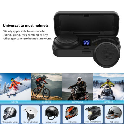 Altavoz inalámbrico para casco, batería de 50 horas de duración, casco de motocicleta, auriculares Bluetooth para deportes al aire libre, esquí y escalada