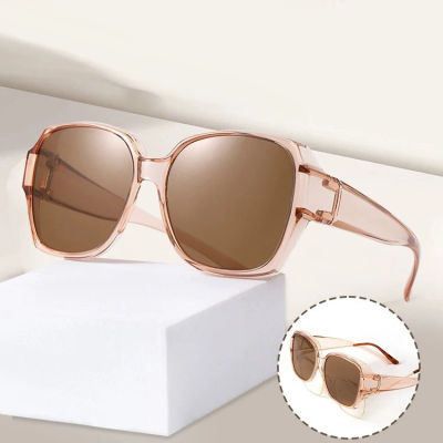 Gafas de sol polarizadas redondas a la moda, gafas graduadas para miopía, gafas portátiles para hombres y mujeres, gafas de conducción de pesca Vintage