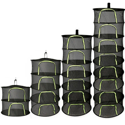 Estante seco plegable, secador de hierbas y verduras, red de secado de 2-8 capas para peces, cesta colgante de hierbas con malla, organizador de plantas y brotes de flores