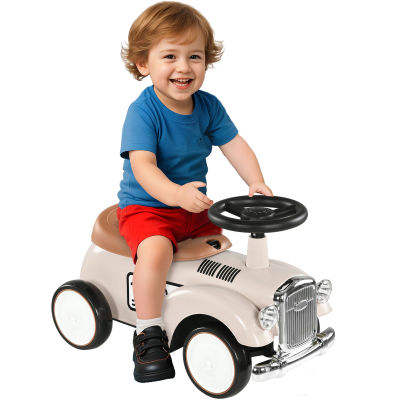 AIYAPLAY Coche Correpasillos para Bebés de 12 a 36 Meses con Bocina Compartimento de Almacenaje y Volante 58x27x35 cm