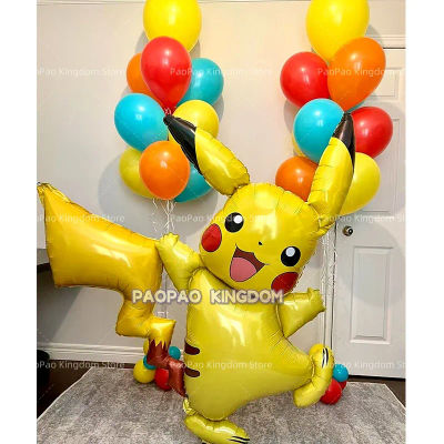 Juego de Globos de aluminio de Pokemon Pikachu para niños, decoración de fiesta de cumpleaños, Globos de decoración para Baby Shower