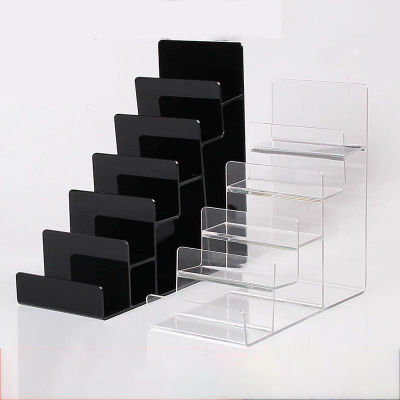 Soporte de exhibición acrílico transparente para mujer, organizador de maquillaje, gafas de sol, bolso de mano, estante de colección, 1-9 niveles